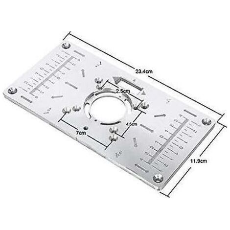 Forehill – Aluminium-Frästisch-Einlegeplatte – Rostbeständig – Für präzise Holzschnitte – Zubehör für Oberfräsen und Fräsen (1/3)