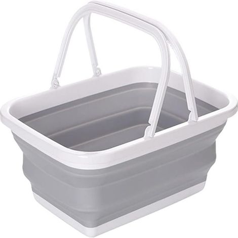 Bac à Laver Pliable - Bac à Vaisselle Plastique - Bac de Rangement Extérieur pour Pique-Nique, Camping, Randonnée et Cuisine Intérieure - 1 Pièce (1/5)