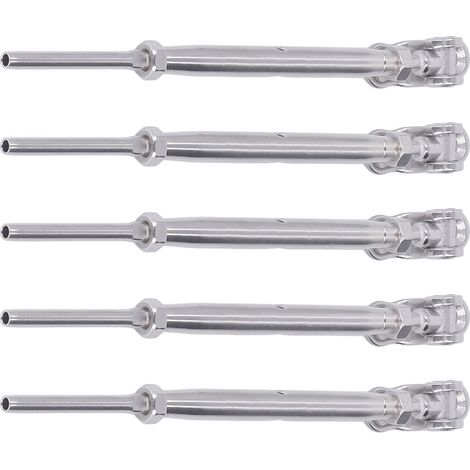 Ensemble de 5 vis de serrage filetées en acier inoxydable de 1/8 pouce, vis de serrage de haute précision pour garde-corps à câbles adaptées aux navires. (1/5)