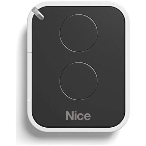 Émetteur de télécommande à 2 canaux pour portes de garage et portails – Fréquence 433,92 MHz – Compatible avec les moteurs NICE – Programmation rapide (1/2)