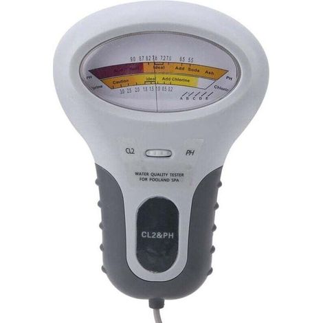 CL2 Chlor- und pH-Tester, multifunktionales digitales LCD-Testgerät, Chlorpegelmesser mit Sonde, für Schwimmbäder und Whirlpools