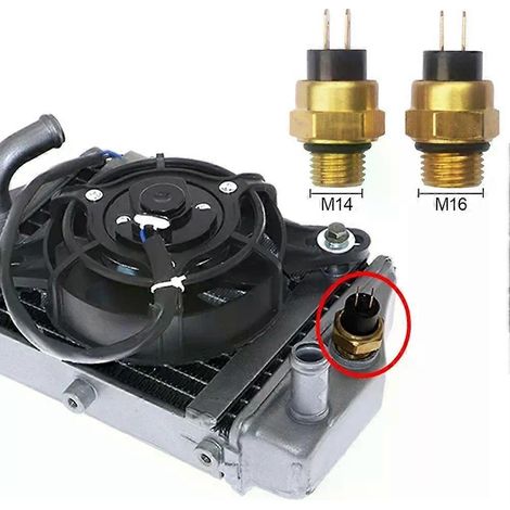 Motorrad-Wassertemperatursensor M14/M16 x15 85, Wassertemperatur-Thermostatschalter, Messing, Kühlerlüfterzubehör (1/4)