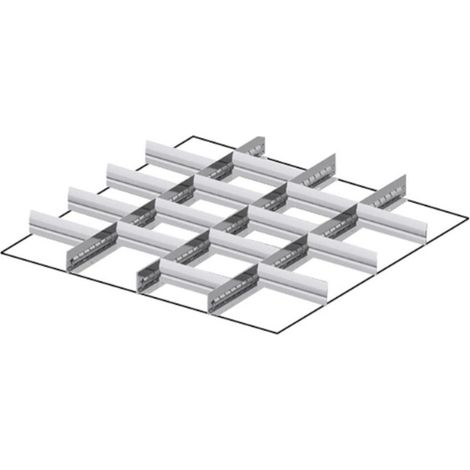 PROVOST - Séparateurs aluminium 36x36 Eh pour tiroirs (H. 75 à 250 mm)