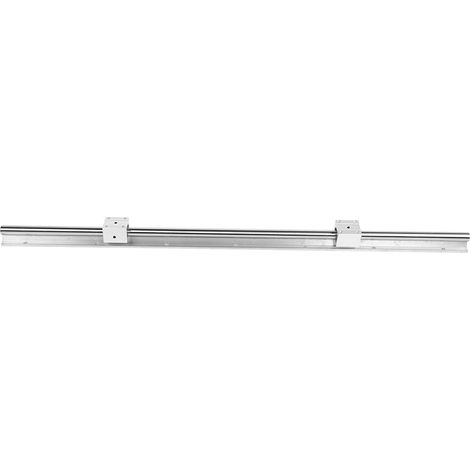 Lot de 2 rails linéaires SBR20 1000mm + 4 chariots SBR20UU, axe de guidage en acier, glissière de précision pour imprimante 3D et CNC, tige de coulissement robuste (1/5)