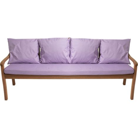 Coussin pour banc 170x60/4x50x56cm, Coussin extérieur, Coussins pour balançoires de jardin 3 places Violet clair, Coussin d'assise,Coussin de dossier (1/5)