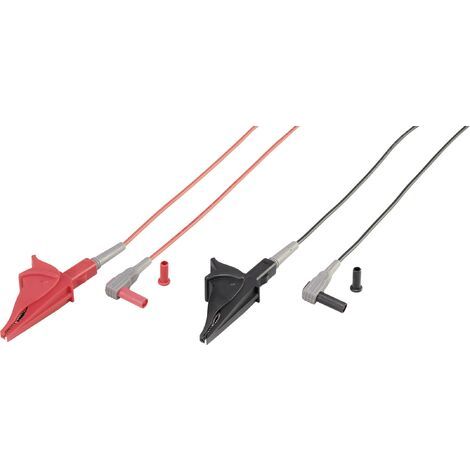 VOLTCRAFT MSL-507 Messleitung Stecker 4 mm Krokoklemmen 1.00 m Schwarz, Rot 1 St.