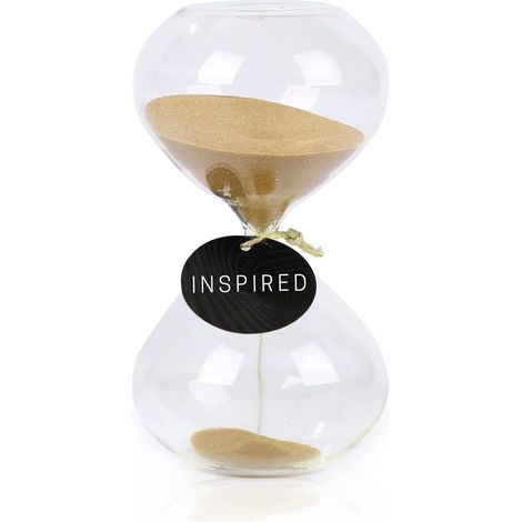 Sablier 60 minutes - 1 unité - Verre borosilicate doré - Chronométrage manuel précis - Décoration maison et bureau - Or (1/5)