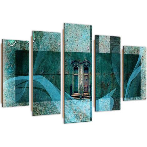 Quadro deco panel 5 parti, Finestra segreta - 100x70 (1/5)