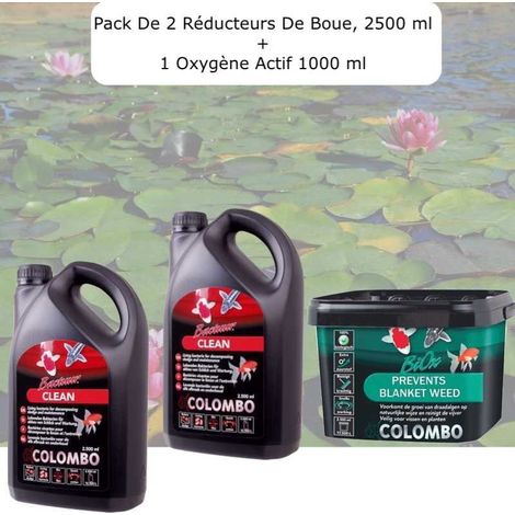 Pack 2 Réducteurs De Boue, De 2500 ML + 1 Oxygène Actif, 1000 ml Pour Bassins De 25000L (1/5)
