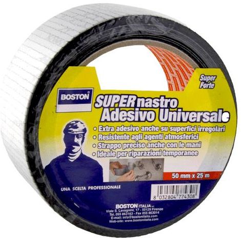NASTRO TELATO UNIVERSALE mm. 50 x 25 mt – nero pz 12