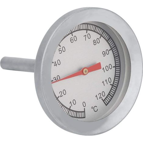 Termometro a quadrante per barbecue – acciaio inox – griglia/affumicatore – indicatore di calore – gradi Celsius