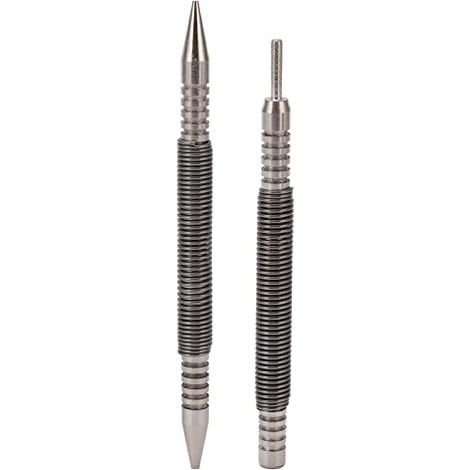 Conception à Ressort en Acier au Carbone Matériau 3500PSI Impact Double Head Nail Setter Pin Set, 2pcs Spring Nail Set HingesCabinet Hardware (1/5)