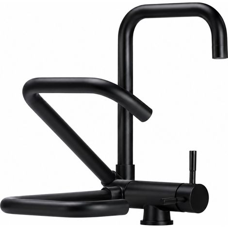 Miscelatore per cucina canna abbattibile colore nero opaco Pollini LOW MXKWAV003NO Nero opaco (1/5)