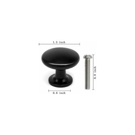 20 pomos para puertas y cajones de 30 mm, estilo vintage, para armarios de cocina (negro) - Crezuo
