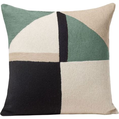 Housse de coussin en Broderie de laine au point de chaînette TRIAGO