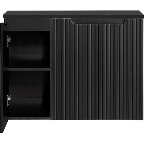 Waschtisch-Unterschrank 80cm, in schwarz, NEWPORT-56-BLACK (1/5)