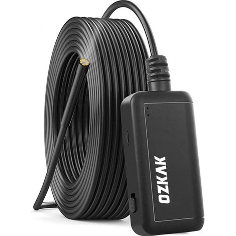 Endoscope WiFi Semi-Rigide 5M 5,5mm 5 mégapixels 1920P HD Caméra d'Inspection sans Fils IP67, Boroscope pour iOS iPhone Android Smartphone Tablette (1/5)