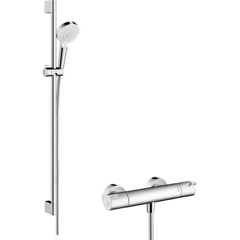 HANSGROHE Crometta Ducha combinada Vario con barra de 90 cm Ecostat 1001 CL 27813400 (1/5)