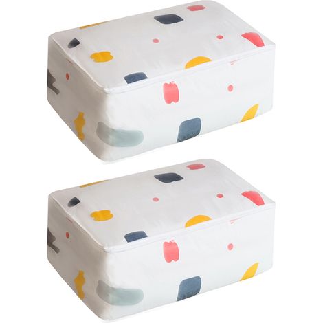 Sac De Rangement Pour Couette - 120 X 150 Cm - Matière Respirante Et Sans Acide - Fermeture Éclair - Panneau Transparent - 1 Pièce (1/5)