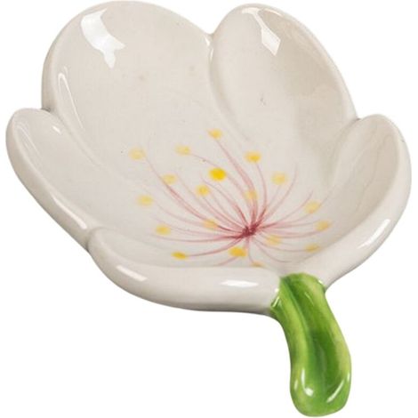 Porte-savon en céramique en forme de feuille, égouttoir à savon, porte-savon, plateau (1/5)