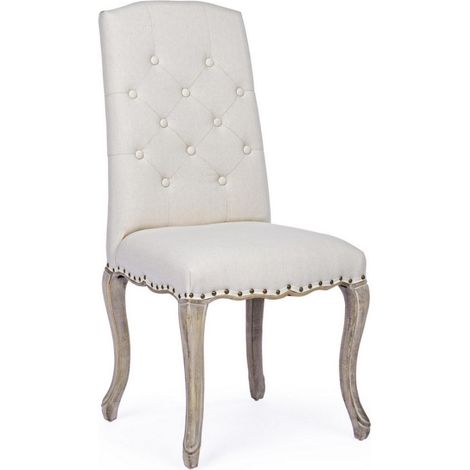 2x Sedia in tessuto imbottito stile classico (1/5)