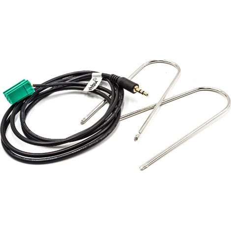 vhbw AUX Audio Adapter Cable Radio (120 cm) compatible with Renault MY2005+ Twingo, Traffic Car, Car Radio