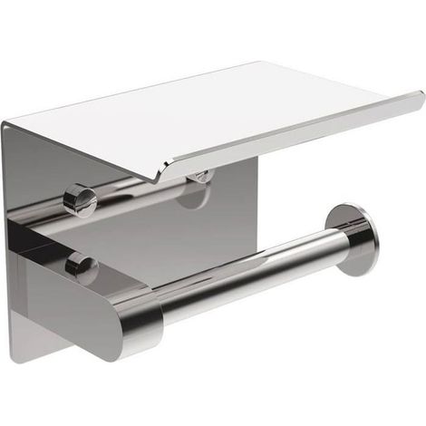 Toilettenpapierhalter, Wandmontage, Edelstahl 304, Schrauben- oder 3M-Klebemontage, Silber