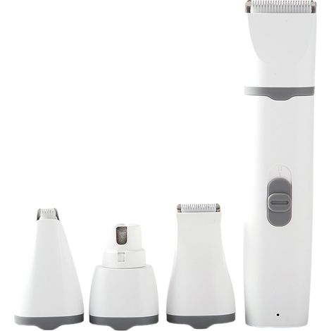 Tondeuse électrique 4 en 1 pour animaux de compagnie, ensemble antidérapant, tondeuse à poils pour chatons, chiots, chats et chiens-AquaForge (1/5)