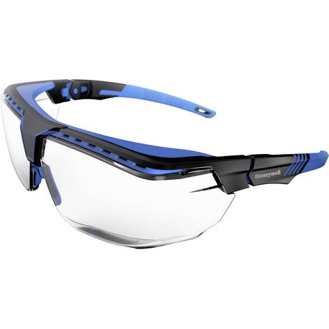 Lunettes de protection Avatar OTG avec branches noir et bleu, lentille anti-reflet (1/2)