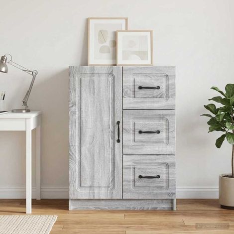 Aparador Gris Sonoma 66 x 34,5 x 87 cm Madera de Ingeniería (1/4)