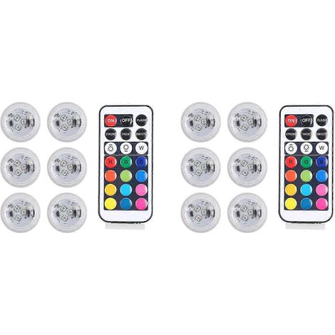 2 veilleuses RGB avec télécommande sans fil, LED étanche, composants standard pour imprimante 3D - JXLGV (1/5)