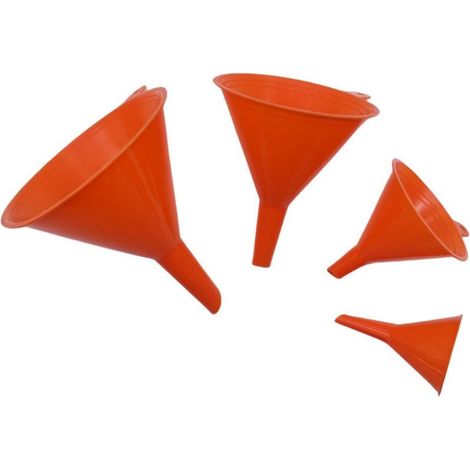 4PCS Entonnoir Couleur orange, Entonnoir Cuisine, Pour Transfert Liquide De Poudre Huile Alimentaire (1/4)