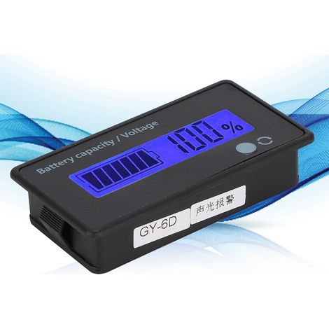 Moniteur de Batterie 12-84V avec Alarme Sonore et Visuelle pour Scooter GY6 - Affichage LCD Bleu