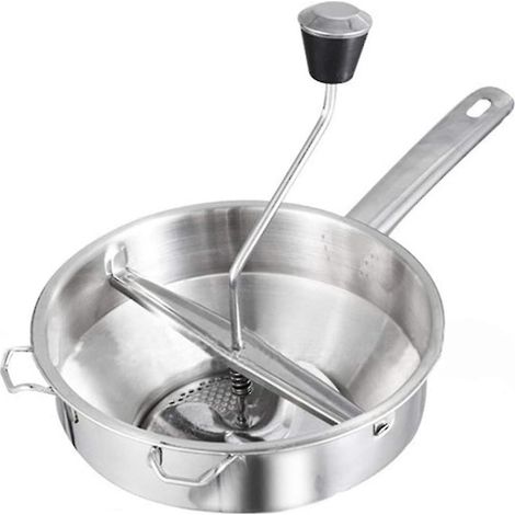 Presse-purée, presse-pommes de terre, grand presse-purée avec long manche antidérapant en silicone, outil de cuisine robuste en acier inoxydable --- (1/5)