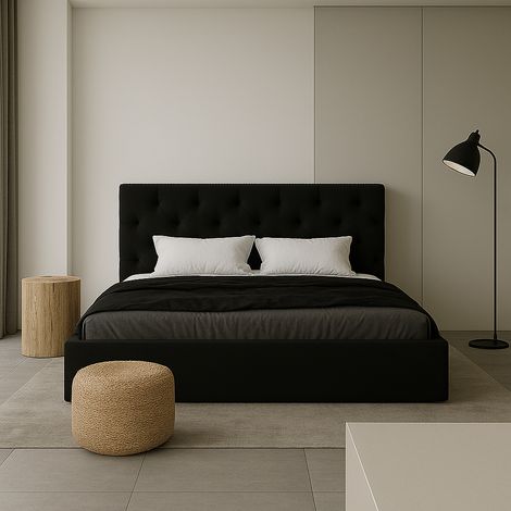 Sofello Polsterbett nach Maß 180 x 200 cm Kinderbett mit dekorativem Kopfteil, Steppung, Bett für Jugendlichen, Holz-Lattenrost FIX (1/5)