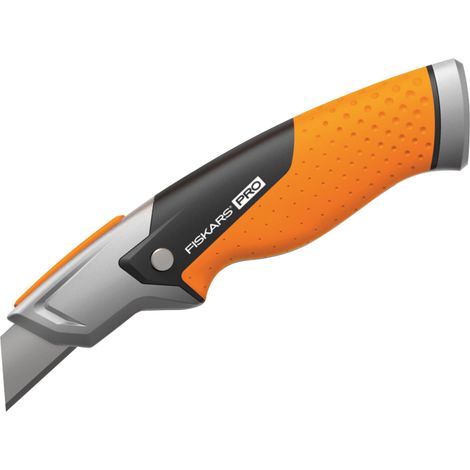 Fiskars Universal Utility Knife with Fixed Blade – 7.2-inch (18.2 cm), Stainless Steel and Plastic, Black/Orange, CarbonMax Blade, Model 1027222