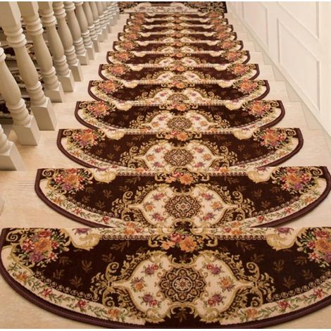 2 tapis d'escalier imprimés - Tapis d'escalier - Antidérapants - Tapis insonorisant - Protection de sol d'escalier - Tapis antidérapant - Tapis - Tapis d'escalier - 24 x 65 cm (1/3)