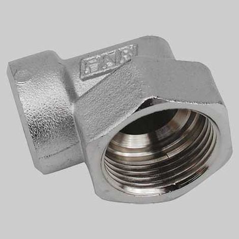 RACCORDO TERMINALE A SQUADRO CROMATO - 1" x 3/8