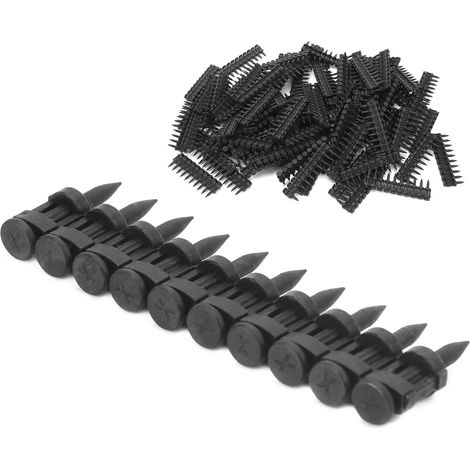 1000 Clous à Gaz Ronds Tête Pointue Noir Film Accessoires Porte Fenêtre 19mm (1/5)