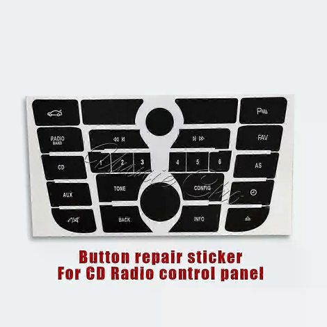 Pour Opel Astra J, autocollant de bouton de climatisation, réparation de panneau radio, accessoires auto Vauxhall Astra J GTC, rénovation, interrupteur Meriva B (pour commande radio CD) (1/5)
