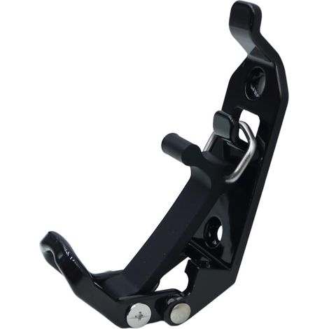 Lot de 2 supports de pelle pour barres de toit, accessoires de fixation murale avec verrouillage à tension et roulement en caoutchouc pour camions, voitures et bateaux (noir). (1/5)