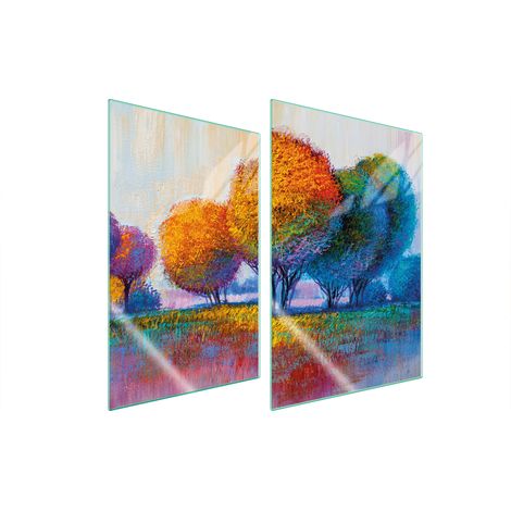 GLASSCHUTZPLATTE FÜR KÜCHE 2x35x52 TREE