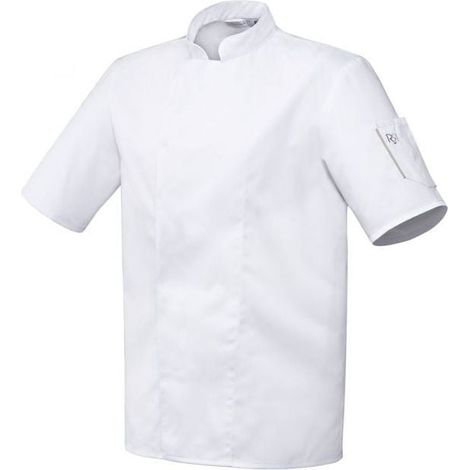 Veste de cuisine mixte manches courtes Robur Nero Blanc M