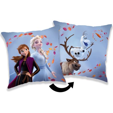 Disney - Coussin carré en polaire "La Reine des Neiges : Vent" - Multicolore - 35 x 35 cm - Livraison gratuite