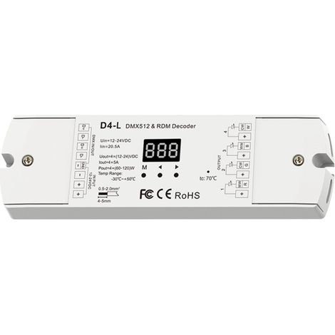 Décodeur DMX512 12-24V DC - 5A/canal - 4 Canaux (1/5)