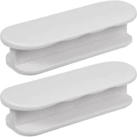 2 Pack Adhesive Balcony Door Handles Outdoor Patio Door Handles Drawer Handles for Furniture Handle, Glass Door, Window Handle-White (1/5)