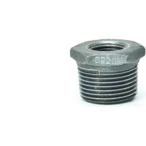 Gebo Fittings Reduziernippel Regular 241 gerade 4" x 3", A/I, Temperguss, Schwarz