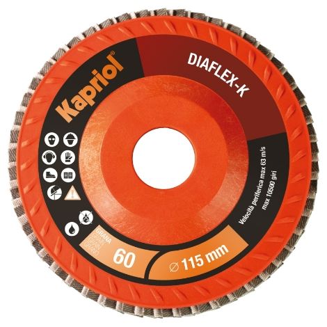 Disco lamellare diamantato diaflex-k per smerigliatrice grana 60