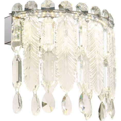 Globo - aplique de pared - KLUNKA - cromo - vidrio - LED -