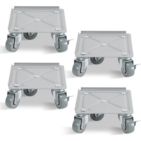 Wolketon plateau Roulant 8 pcs acier Charge max 500 kg Planche à roulettes Transporteur de meubles pour tous les sols Aide au transport